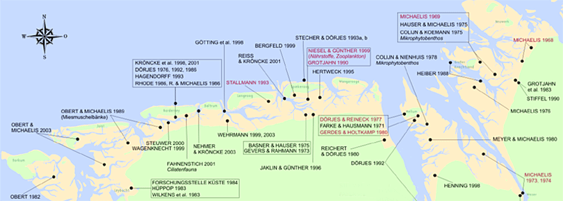 Biologisch-sedimentologische Bestandsaufnahmen im ostfriesischen Wattenmeer 1970 bis 2004
