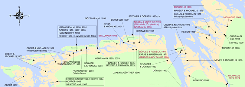 Biologic-sedimentologic reviews in the wadden sea 1970 to 2004